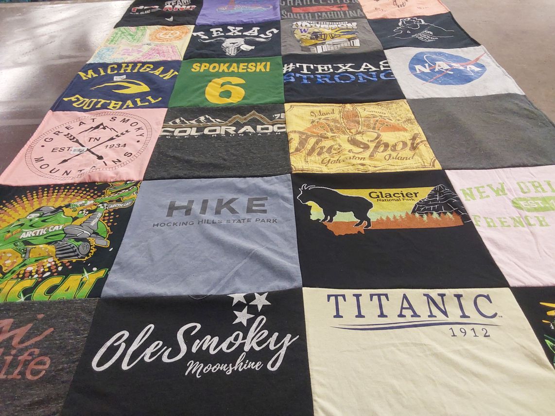 T-shirt quilt from michigan state university by Pamela from MI
