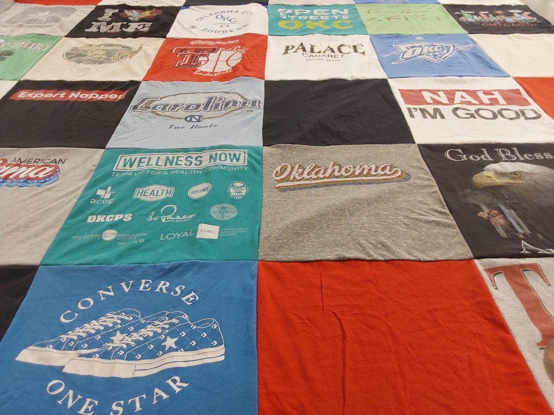 T-shirt quilt from university of north carolina, carolina university by Tonya from OK