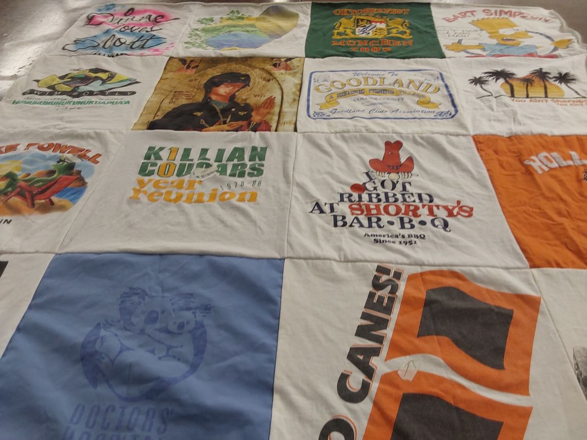 T-shirt quilt featuring killian cougars by Diane from FL