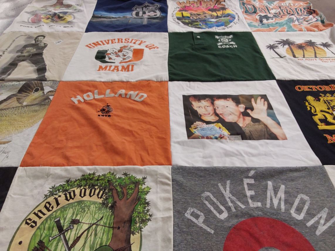 T-shirt quilt from university of miami by Diane from FL