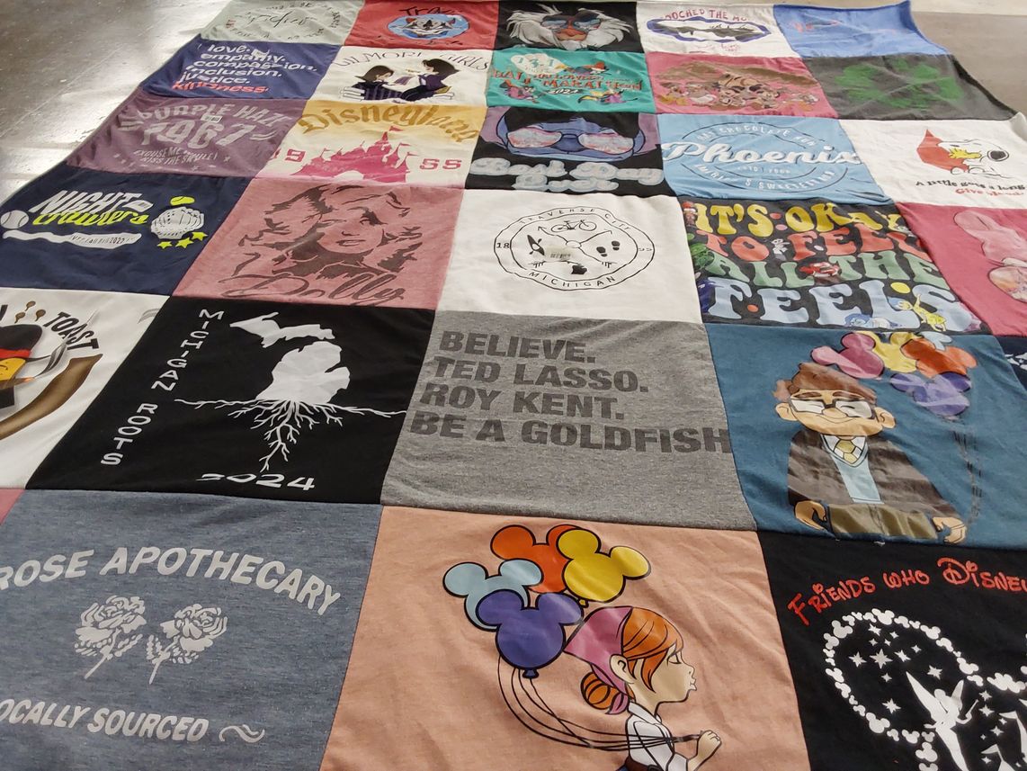 T-shirt quilt from michigan state university by Kendra from AZ