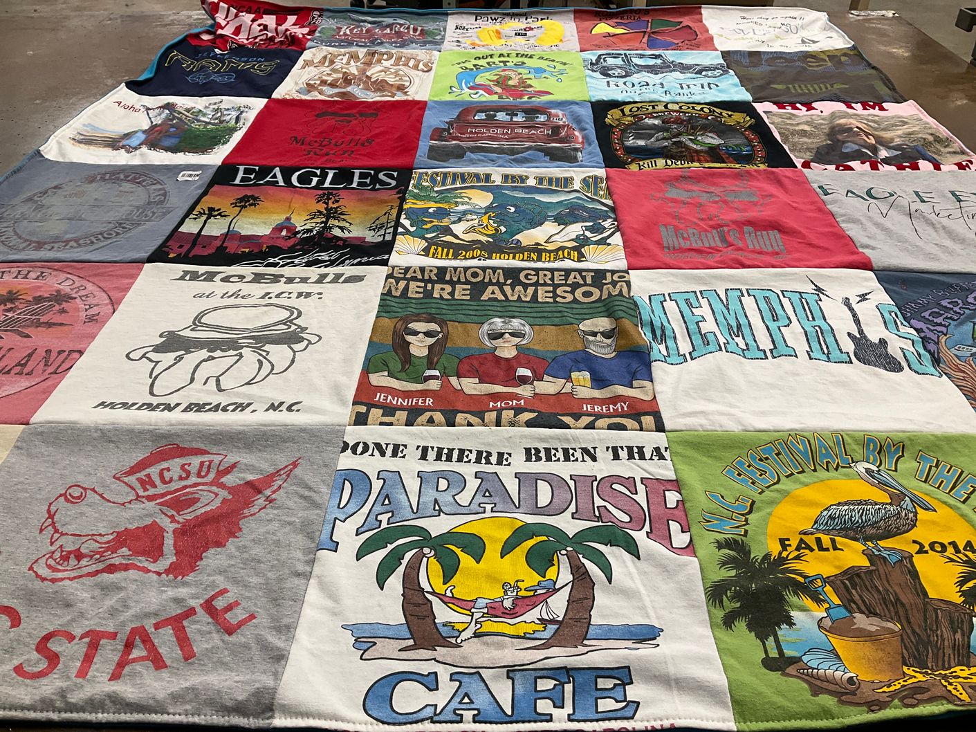 T-shirt quilt from north carolina state university by Ronald from NC