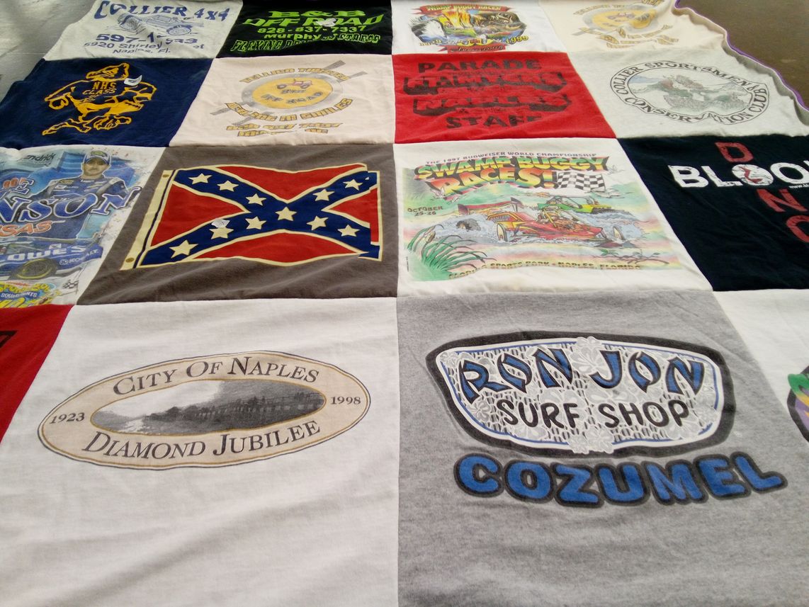 T-shirt quilt from naples high school by Rebecca from FL