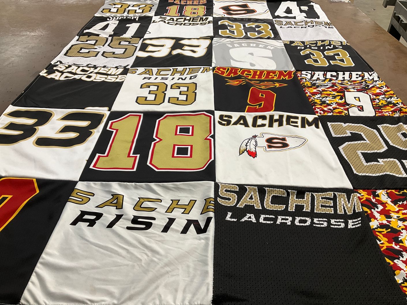 T-shirt quilt featuring sachem lacrosse by Michelle from NY