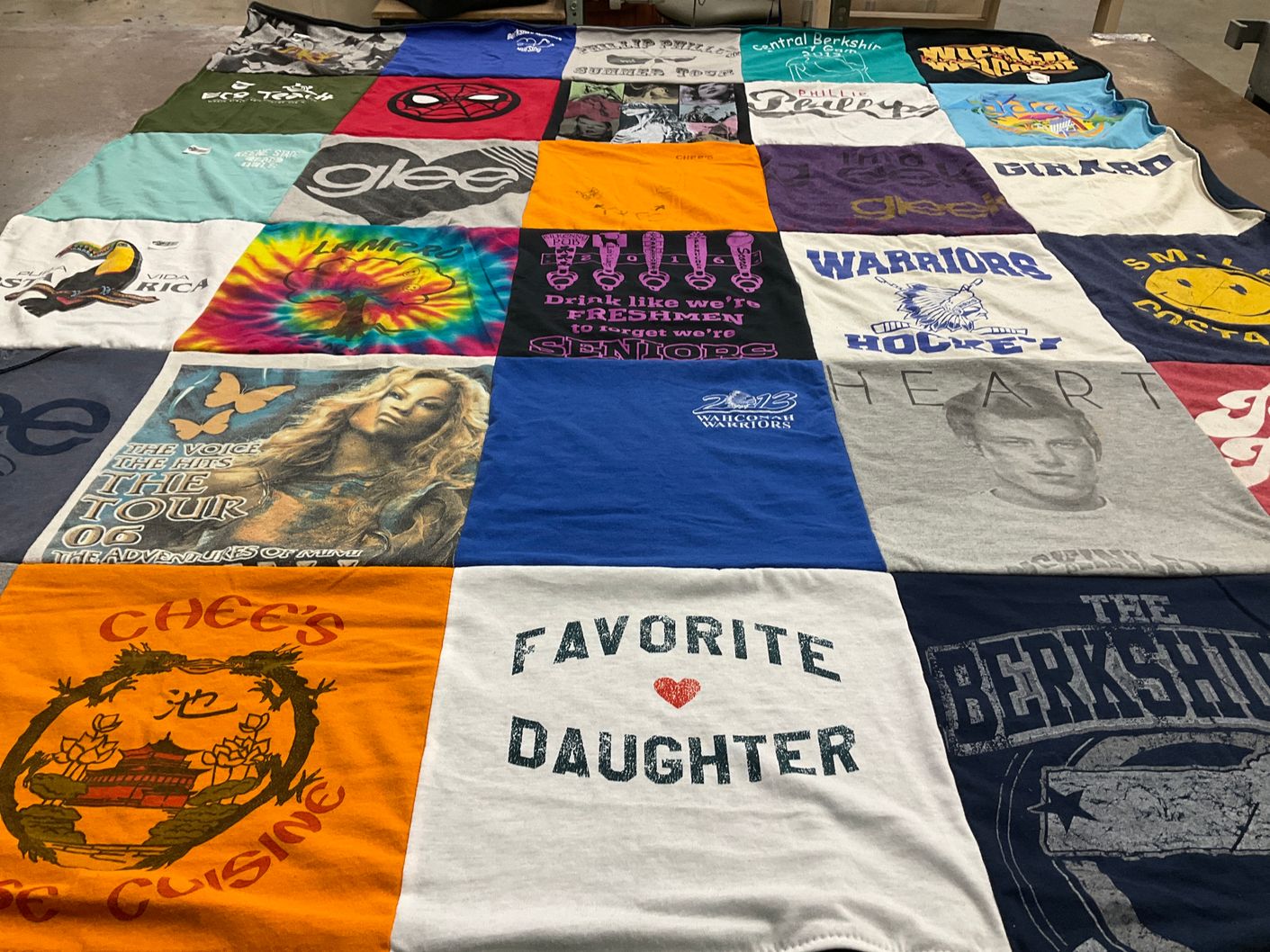 T-shirt quilt featuring warriors hockey team by Lexi from NH