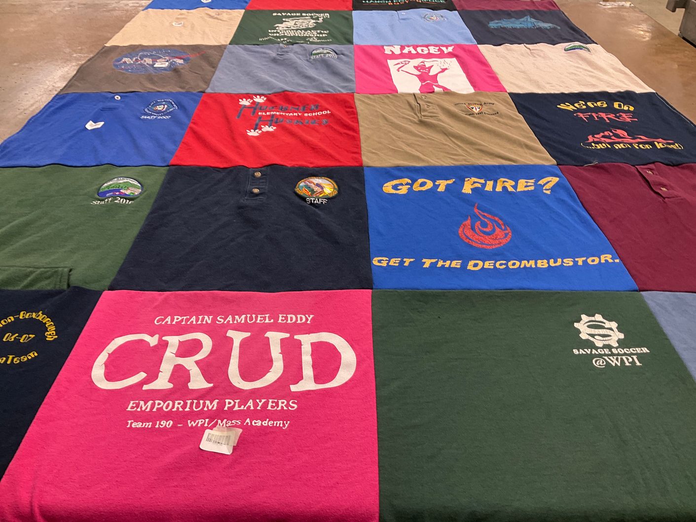 T-shirt quilt featuring savage soccer team by Mary from MA