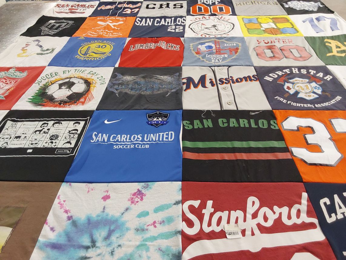 T-shirt quilt featuring san carlos united soccer club by Julie from CA