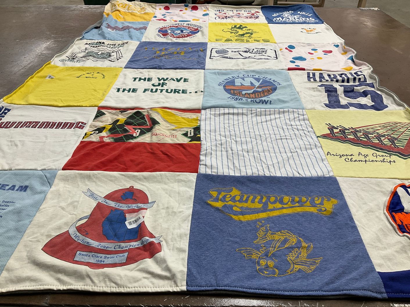 T-shirt quilt featuring new york islanders by Shari from OH
