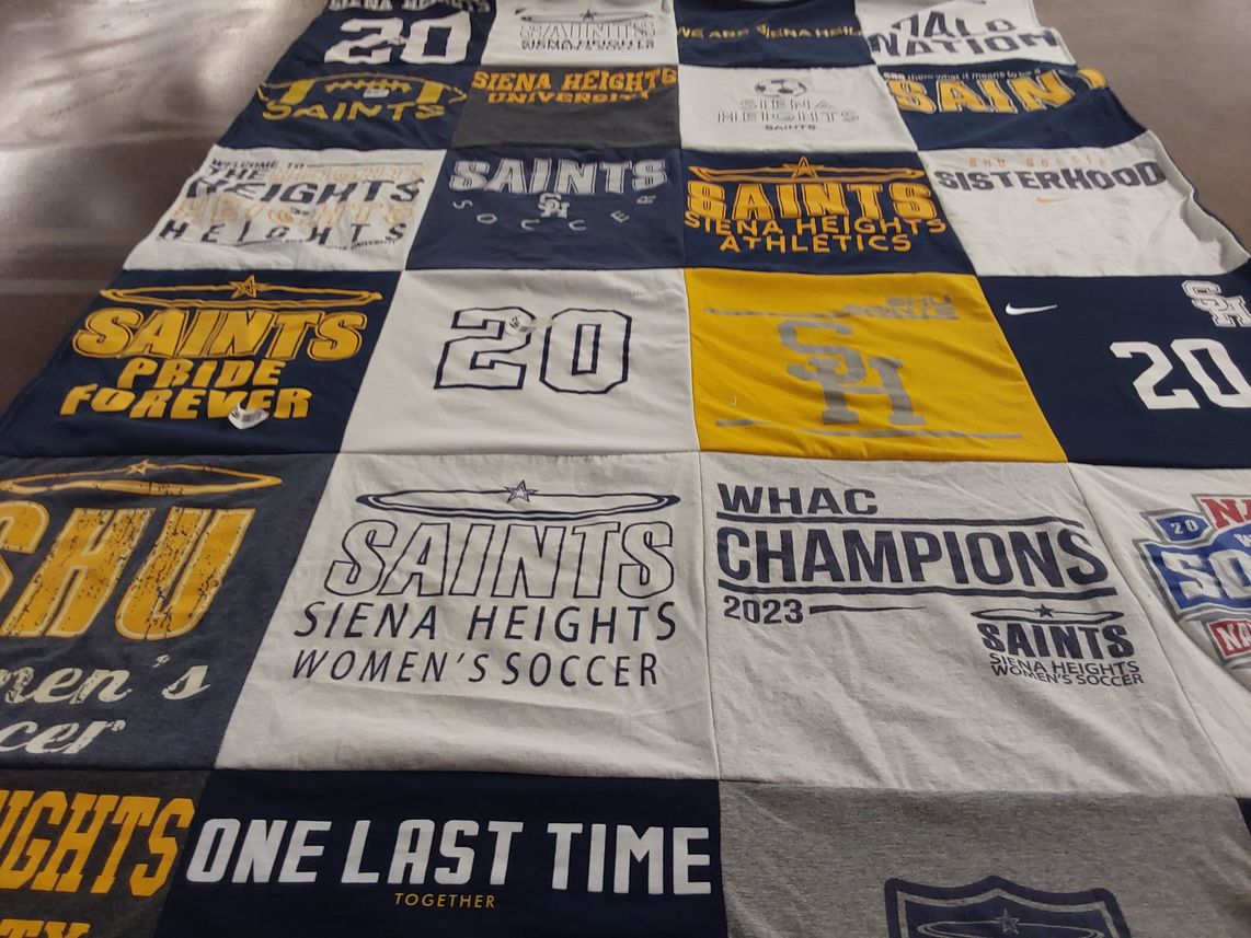 T-shirt quilt from siena heights university by Angela from OH