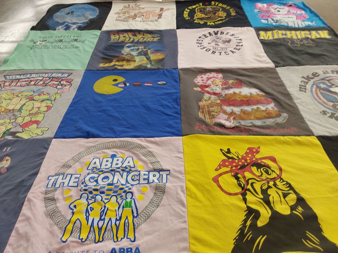 T-shirt quilt from university of michigan by Darcy from FL
