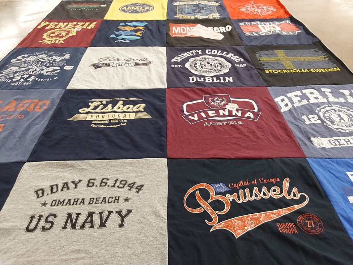 T-shirt quilt from trinity college dublin by Michael from CA