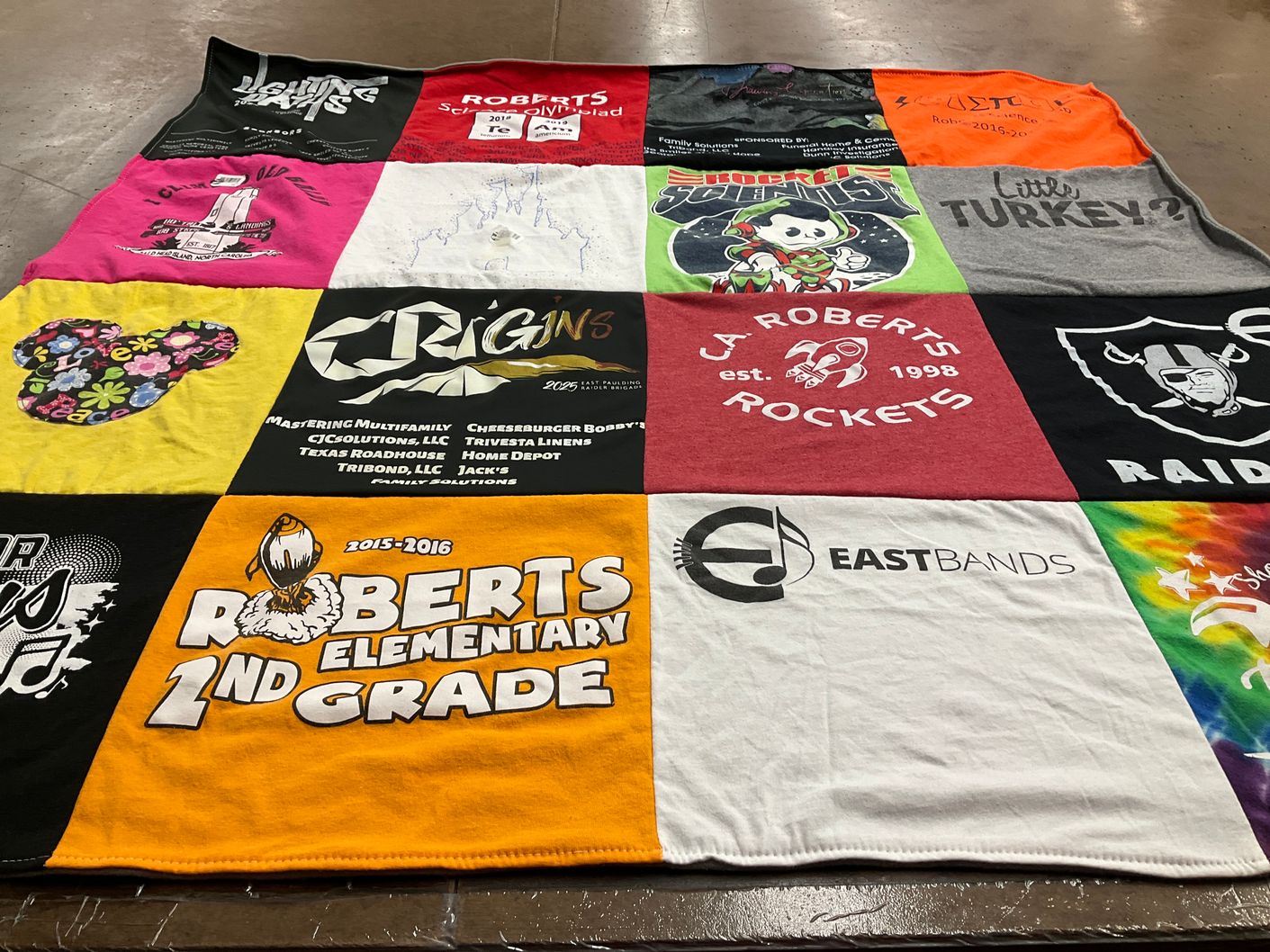 T-shirt quilt featuring c.a. roberts rockets by Angelia from GA