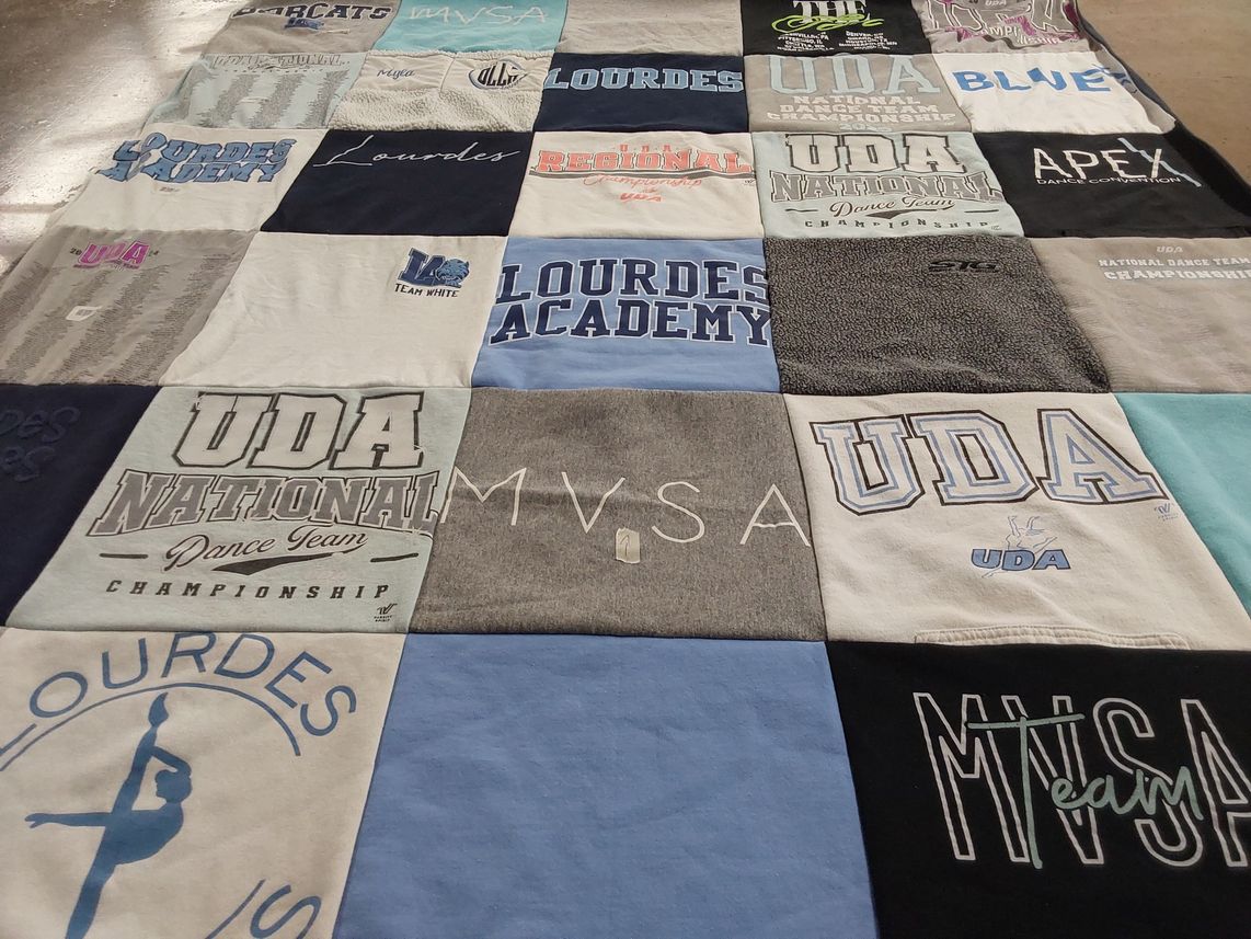 T-shirt quilt featuring uda national dance team, mvsa by Millie from FL