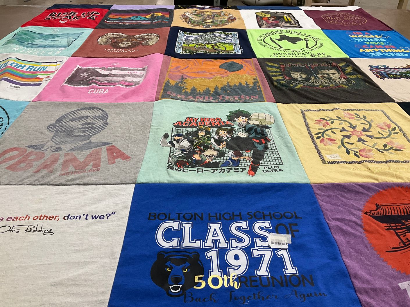 T-shirt quilt from bolton high school by Deborah from GA