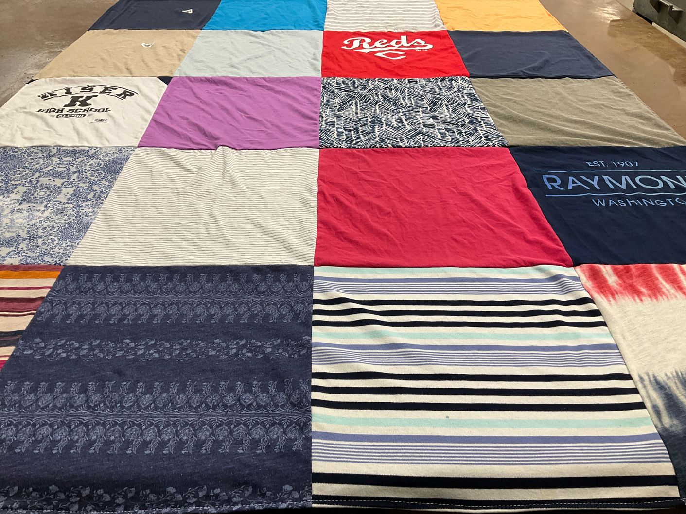 T-shirt quilt from kiser high school by Teri from OH