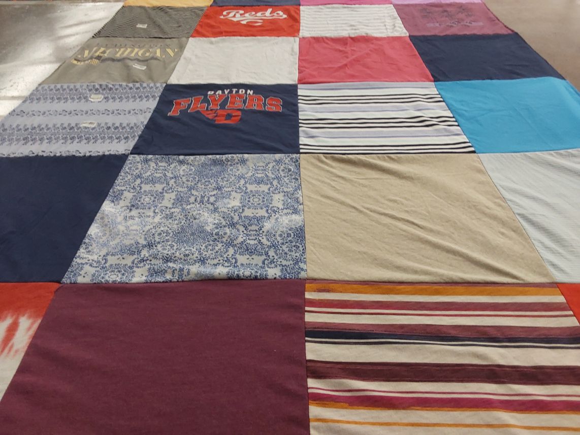T-shirt quilt featuring dayton flyers by Teri from OH