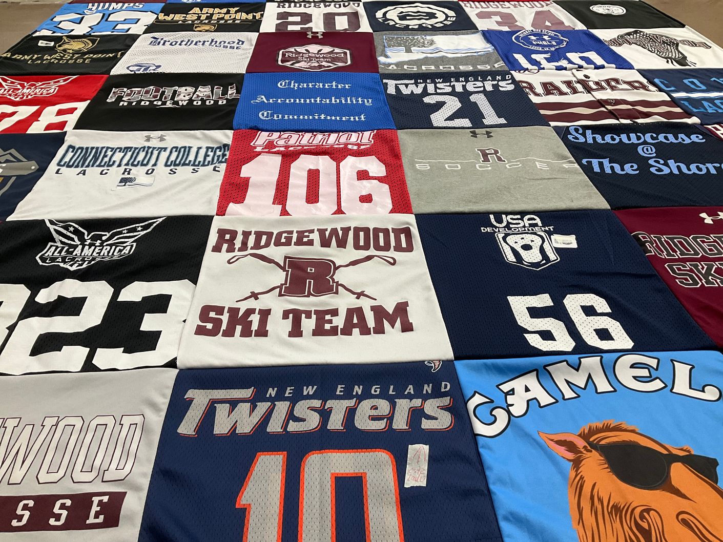 T-shirt quilt featuring ridgewood ski team, new england twisters by Kimberly from NJ