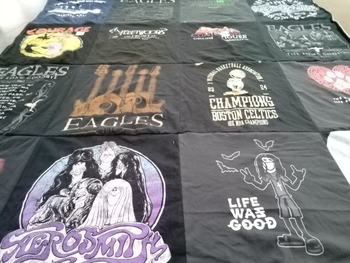T-shirt quilt featuring boston celtics by Michelle from MA