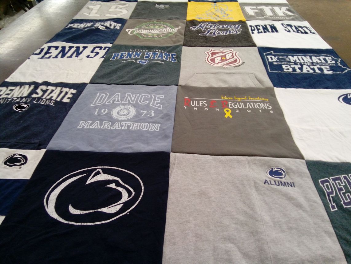 T-shirt quilt from penn state university by Lauren from NJ