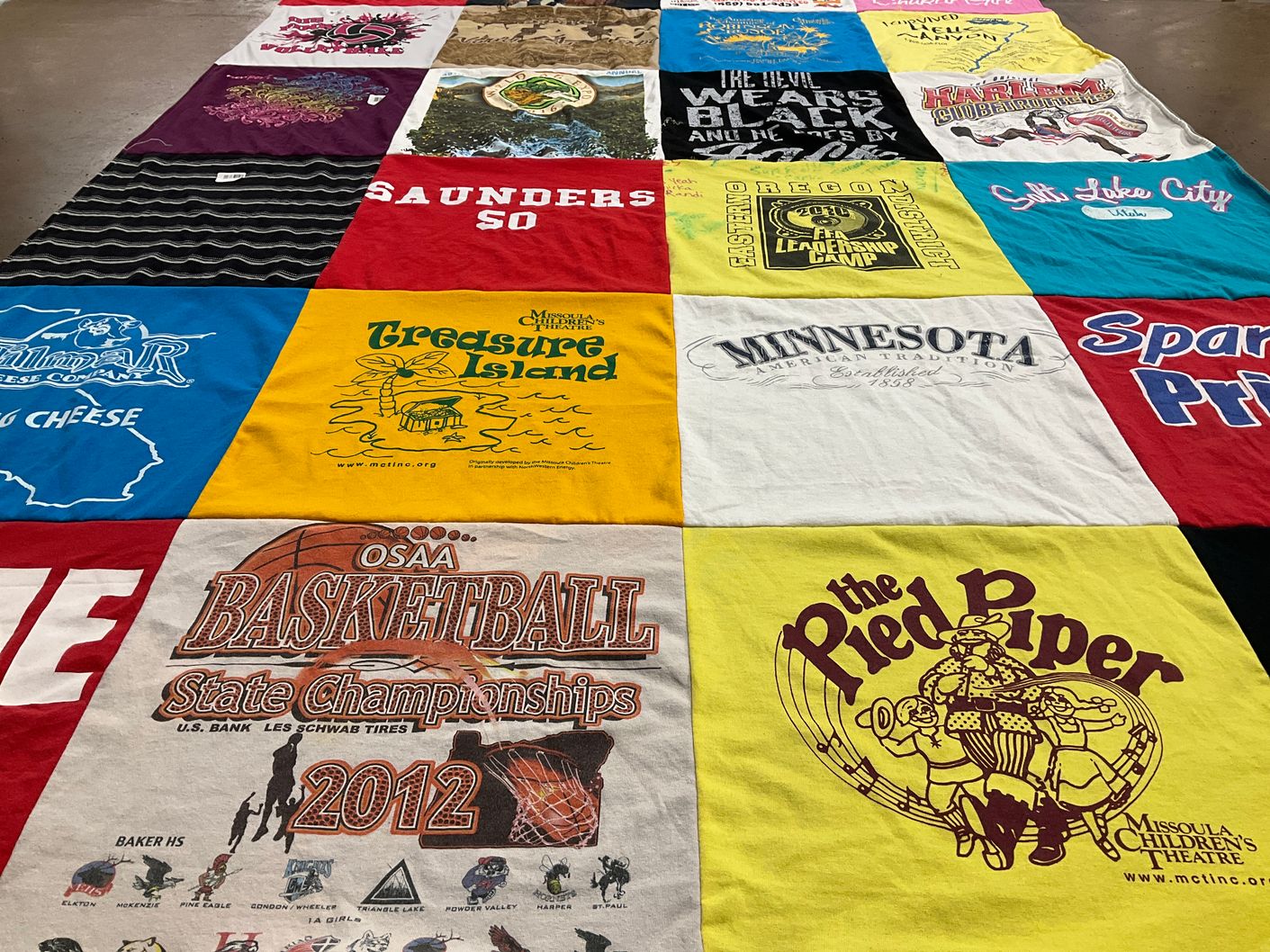 T-shirt quilt featuring osaa basketball by Sierra from OR
