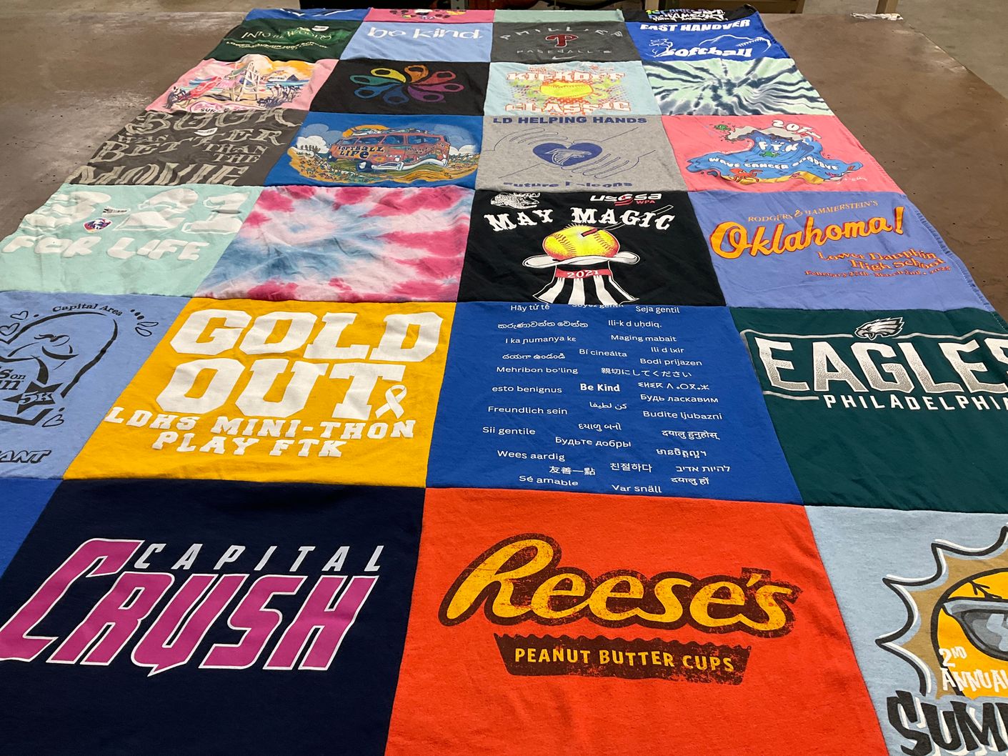 T-shirt quilt featuring philadelphia eagles by Angela from PA
