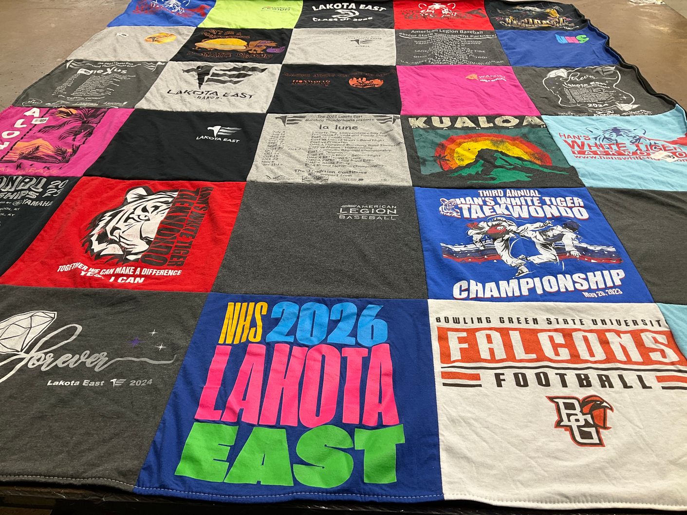 T-shirt quilt featuring falcons football by Jennifer from OH