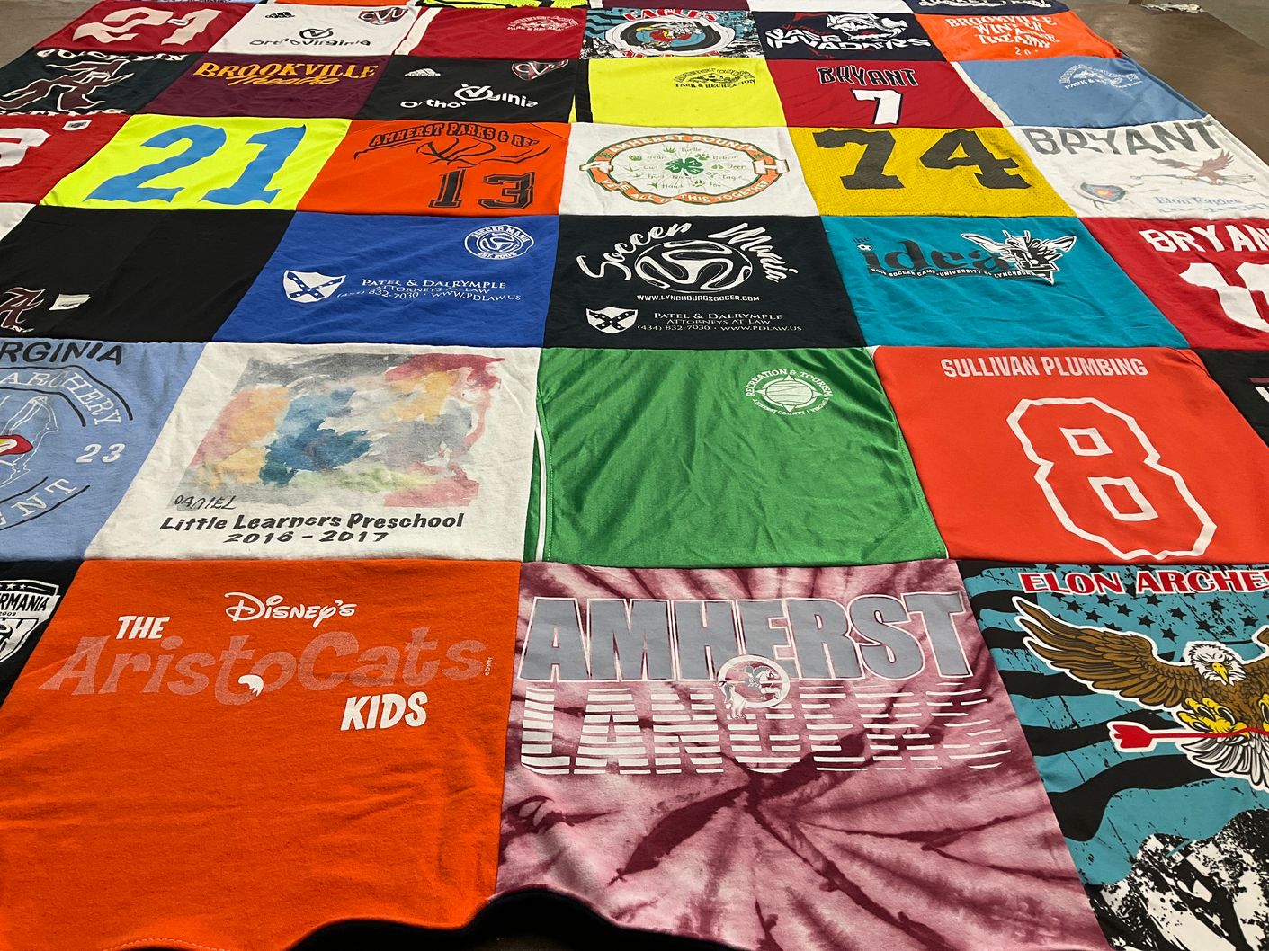 T-shirt quilt from amherst college by Ashley from VA