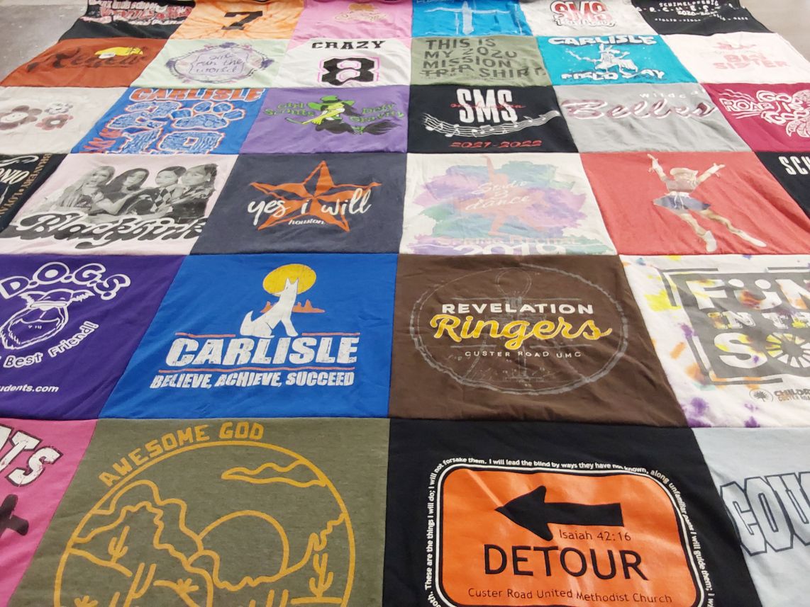 T-shirt quilt from carlisle high school by Michelle from TX