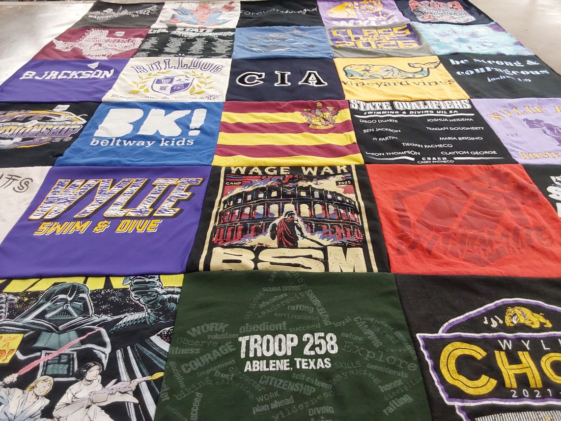 T-shirt quilt from wylie high school by Carly from TX