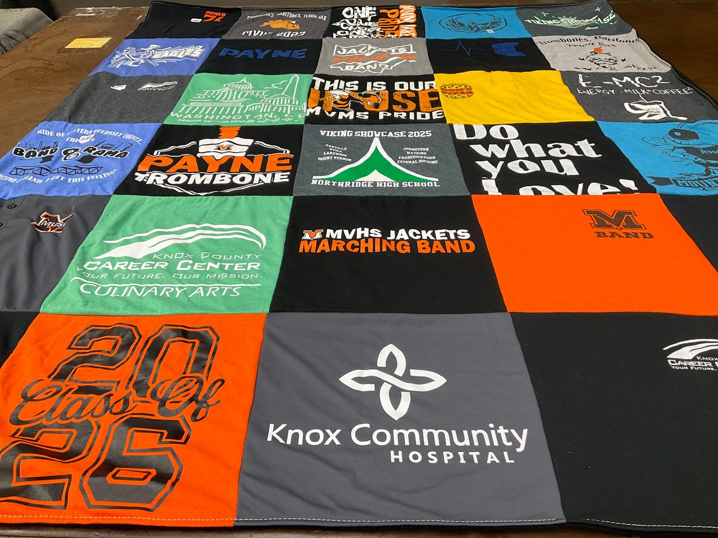 T-shirt quilt featuring mhs marching band by Christy from OH