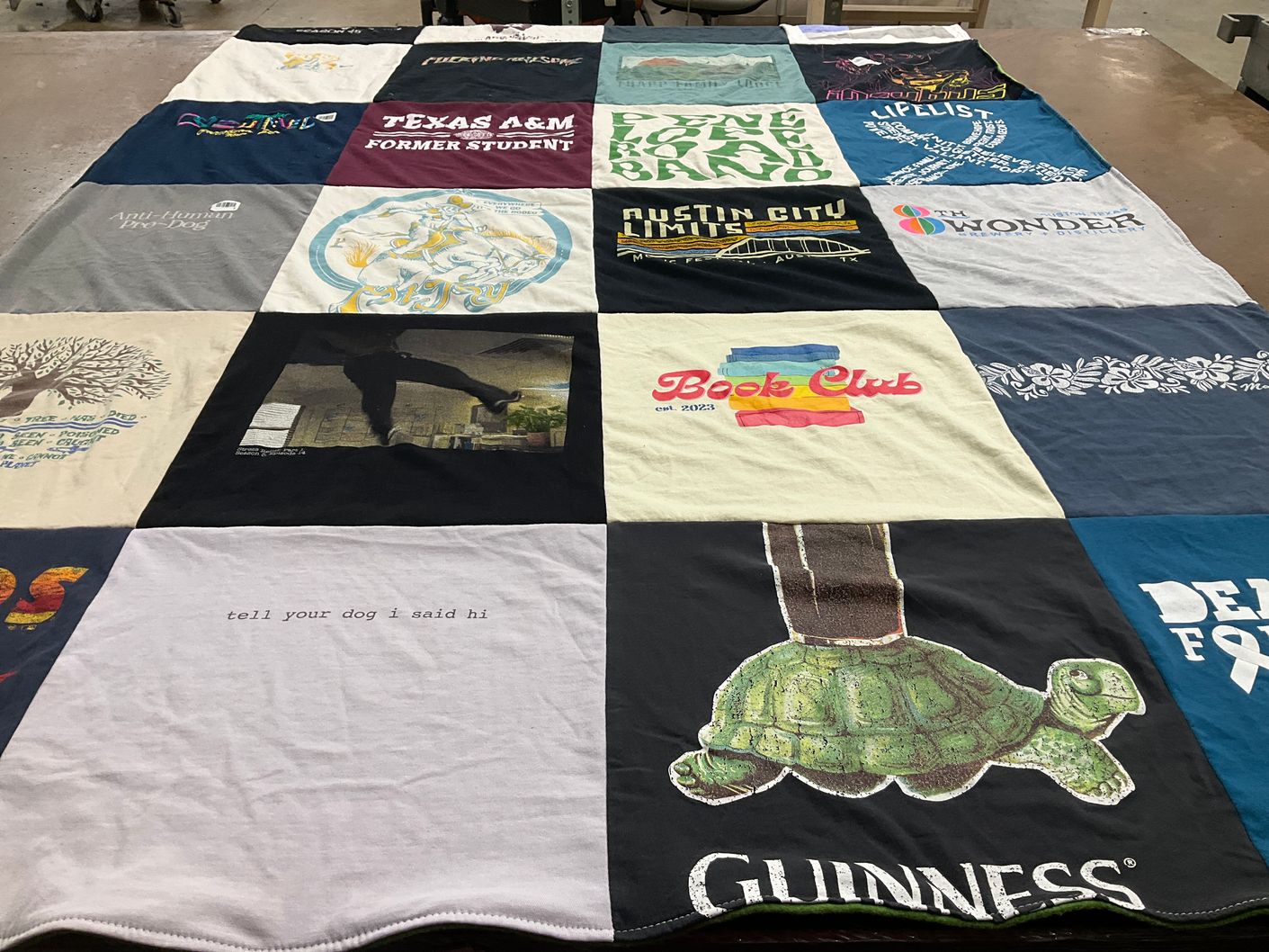 T-shirt quilt from texas a&m university by Kirsten from TX