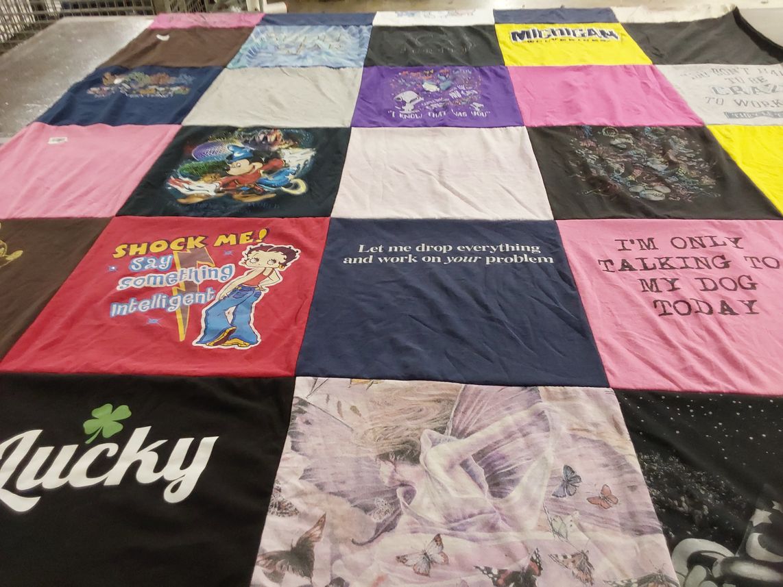 T-shirt quilt from michigan university by Chris from OH