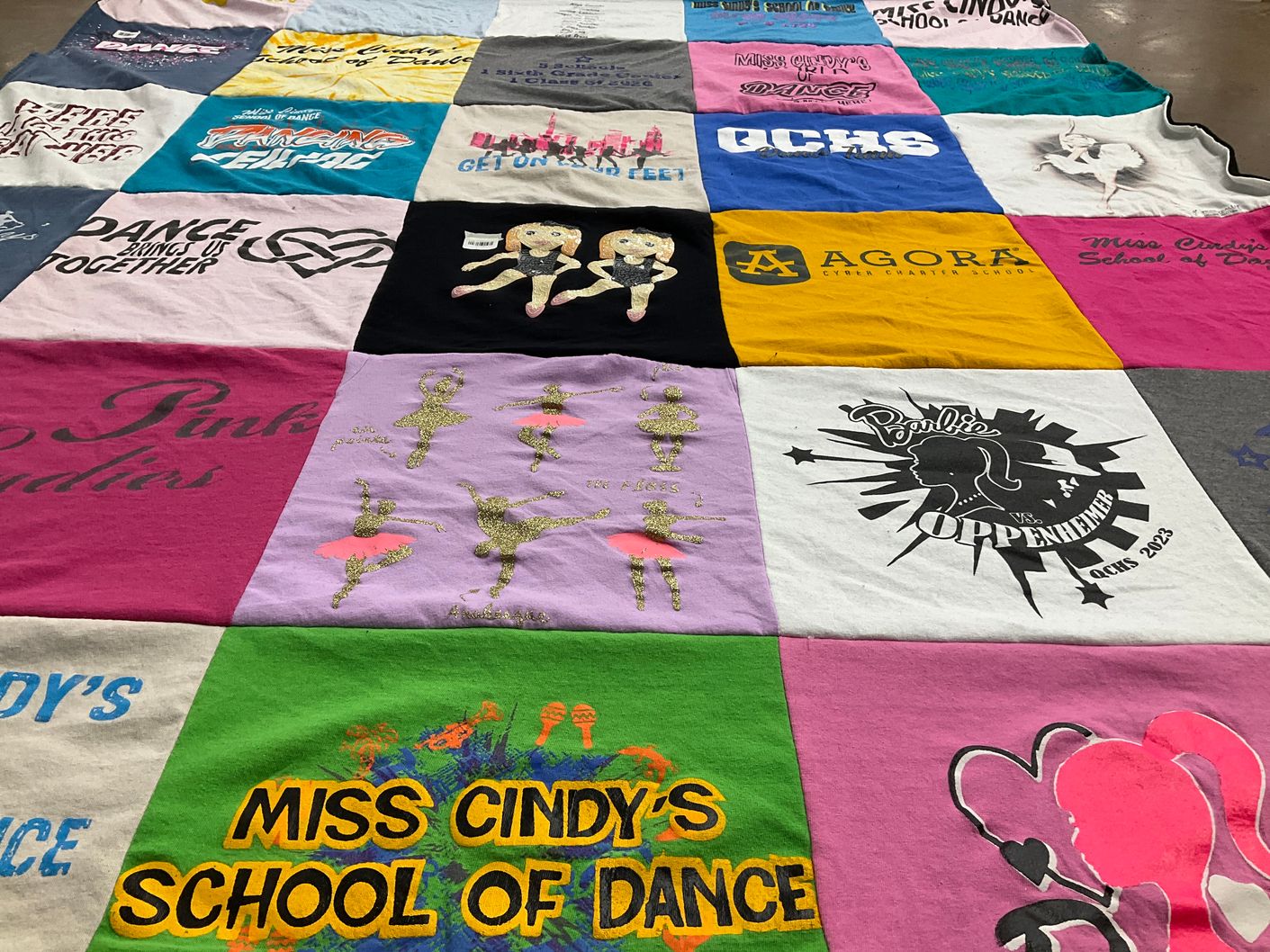 T-shirt quilt from oaks christian school by Renee from PA