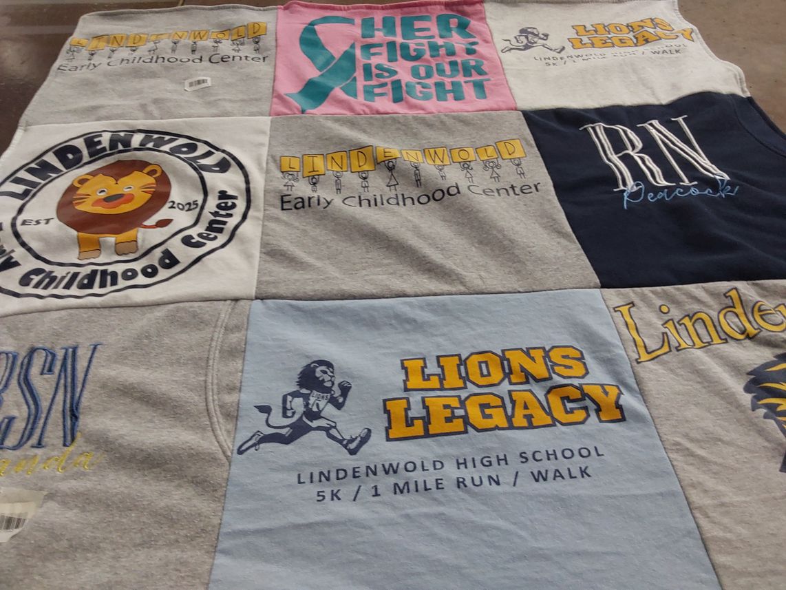 T-shirt quilt featuring lindenwold high school by Amanda from NJ