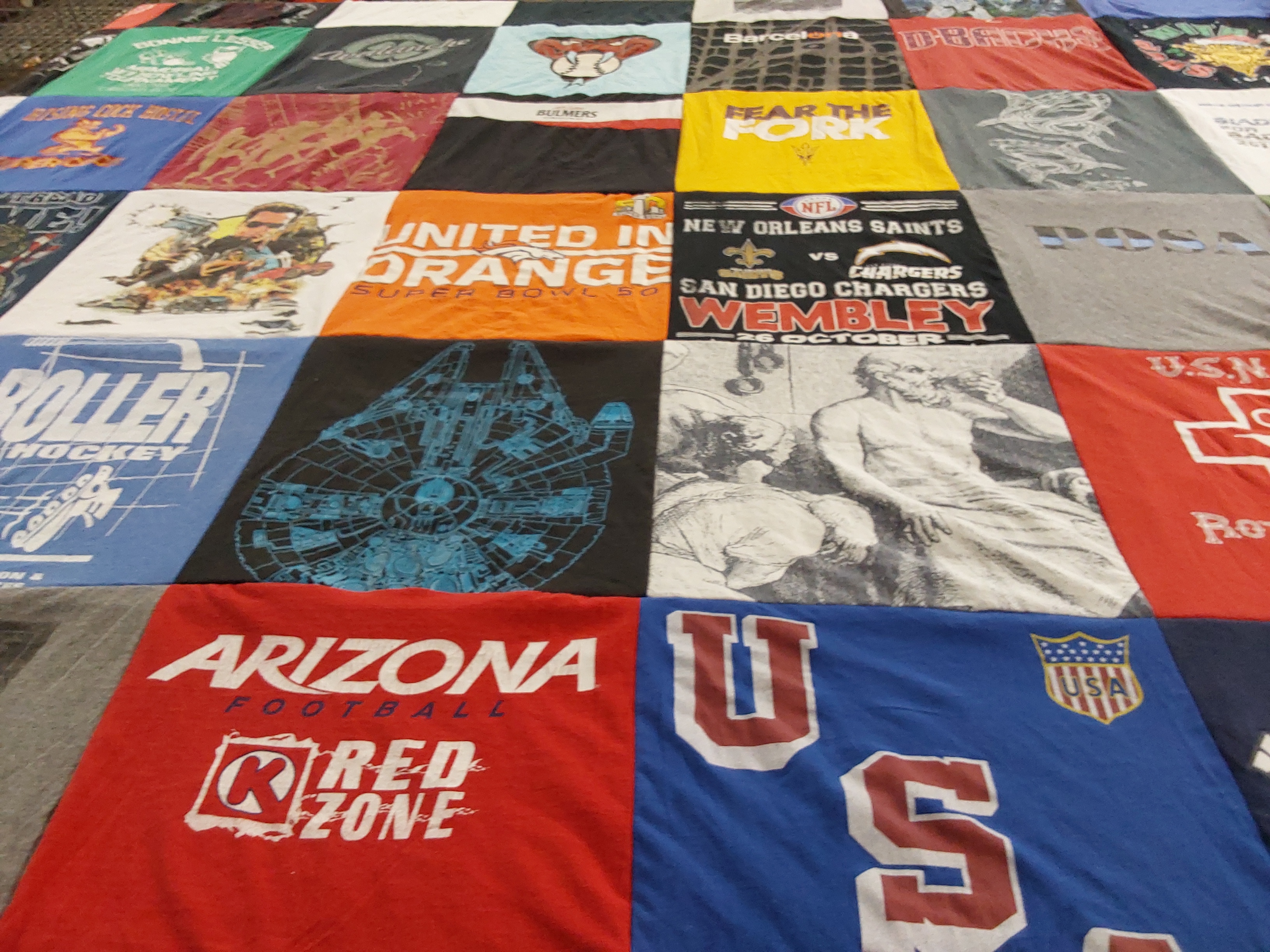 T-shirt quilt from university of arizona by David from AZ