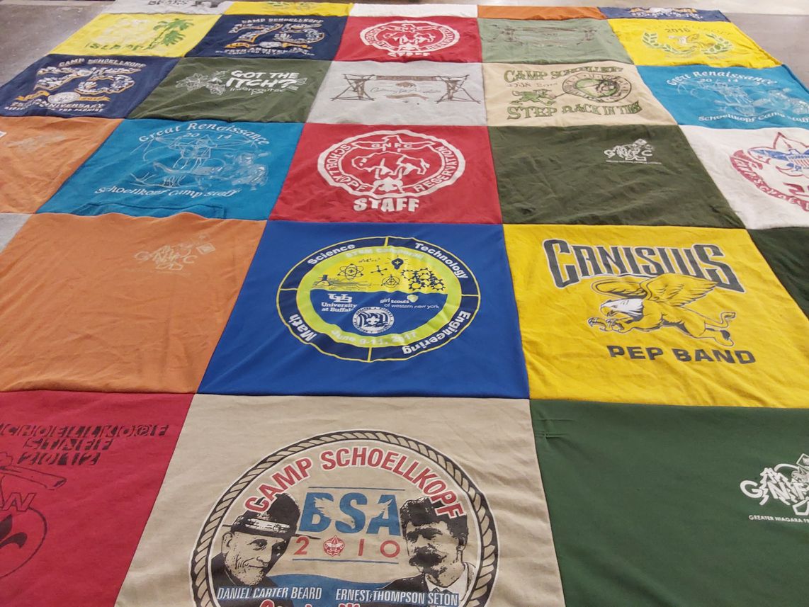 T-shirt quilt from canisius university by Susan from NY