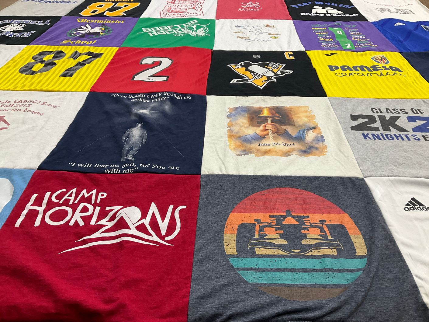 T-shirt quilt featuring pittsburgh penguins by Maria from VA