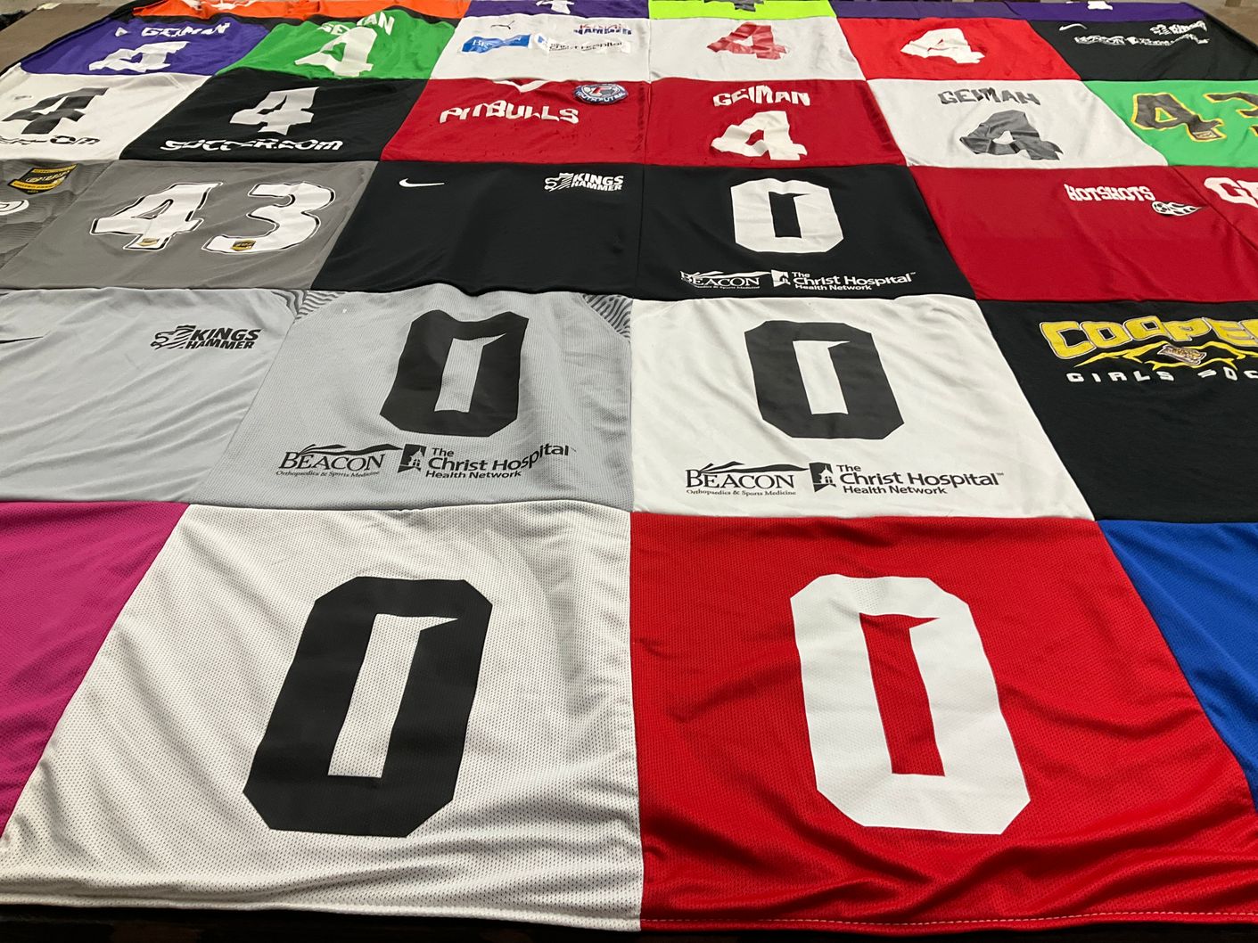 T-shirt quilt from kings high school by Jodi from KY