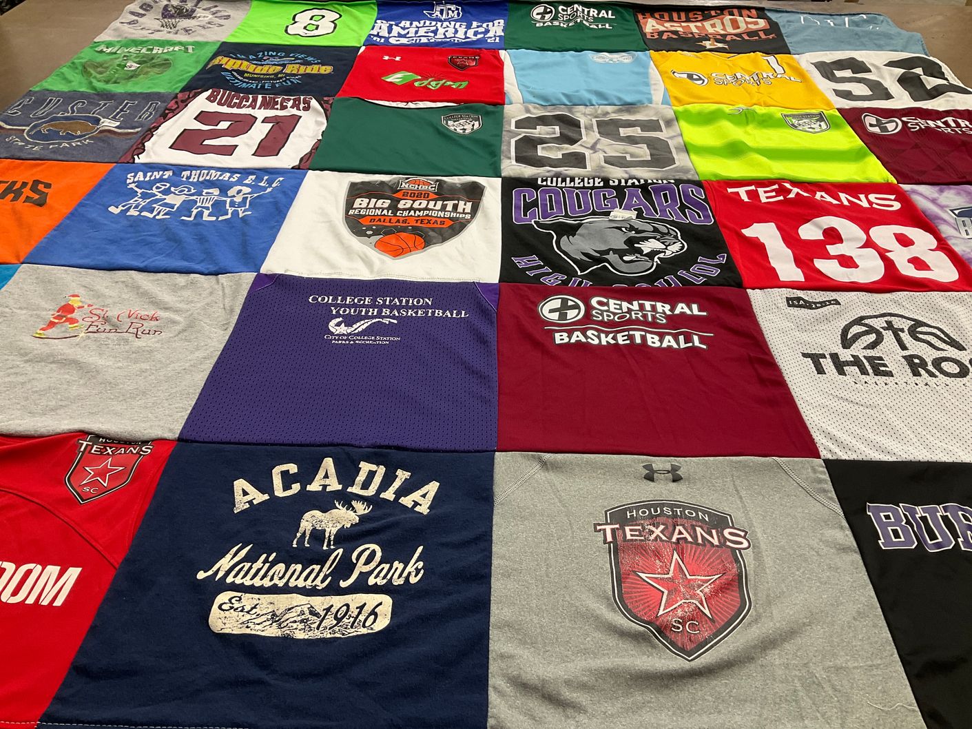 T-shirt quilt featuring houston texans sc by Anne from TX