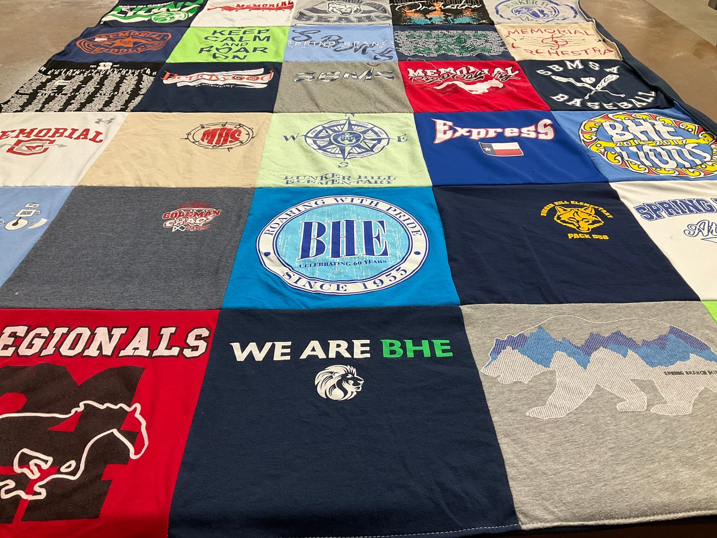 T-shirt quilt featuring pack 1955, goldman baseball by Cathleen from TX