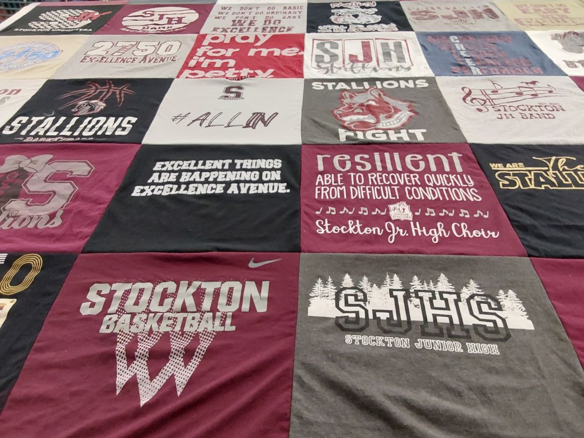 T-shirt quilt featuring stallions basketball by Erin from TX