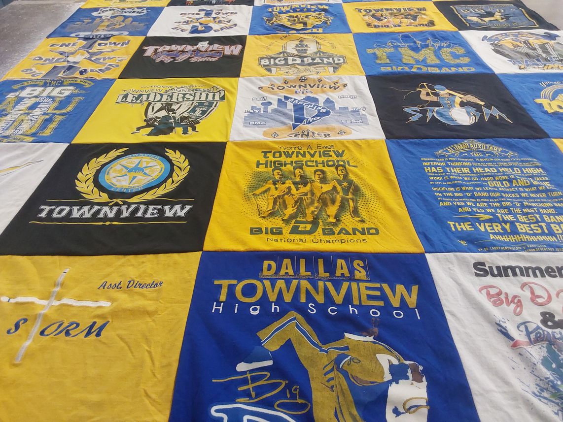 T-shirt quilt featuring townview high school big band by Carlisa from TX