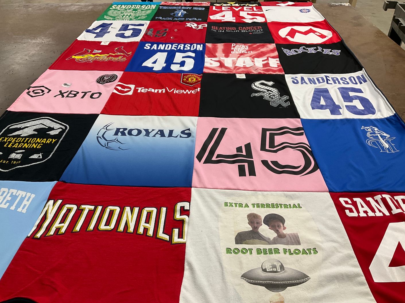 T-shirt quilt featuring nationals, royals by Eric from CA