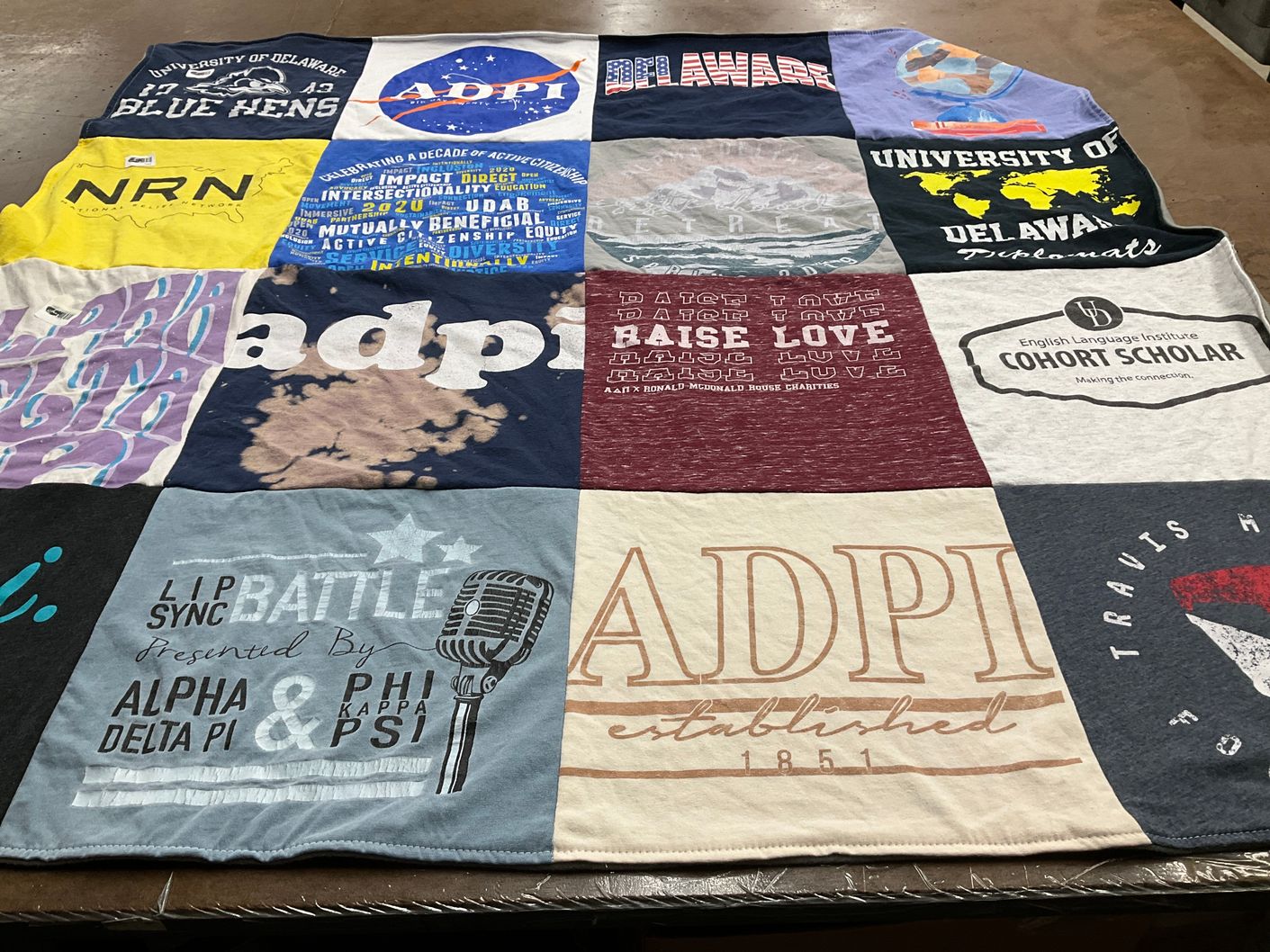 T-shirt quilt from university of delaware by Lauren from NY