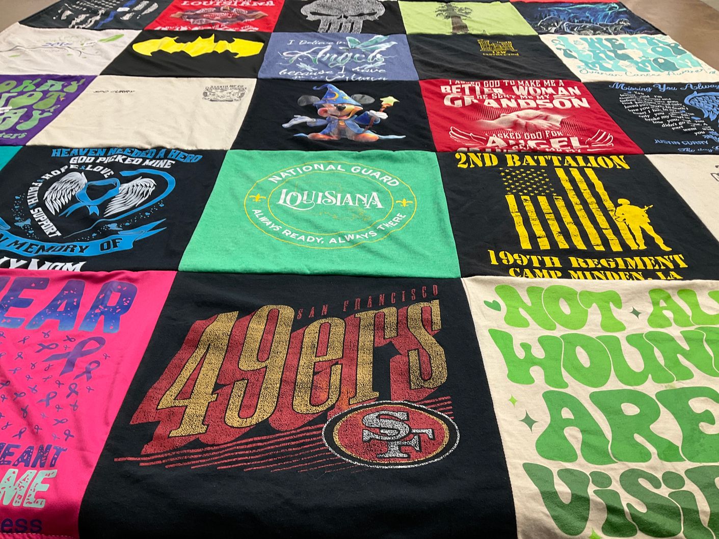 T-shirt quilt featuring san francisco 49ers by Angie from LA