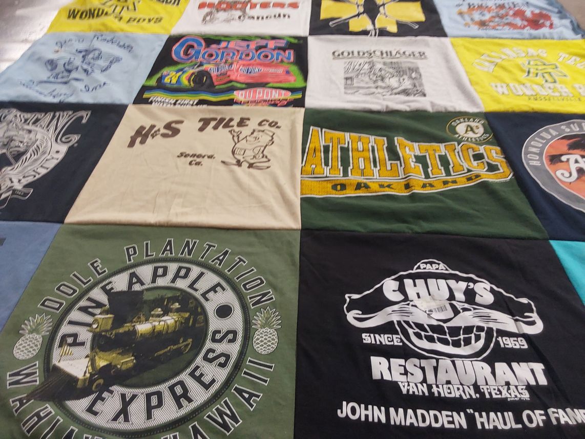 T-shirt quilt featuring oakland athletics by Ingrid from IL