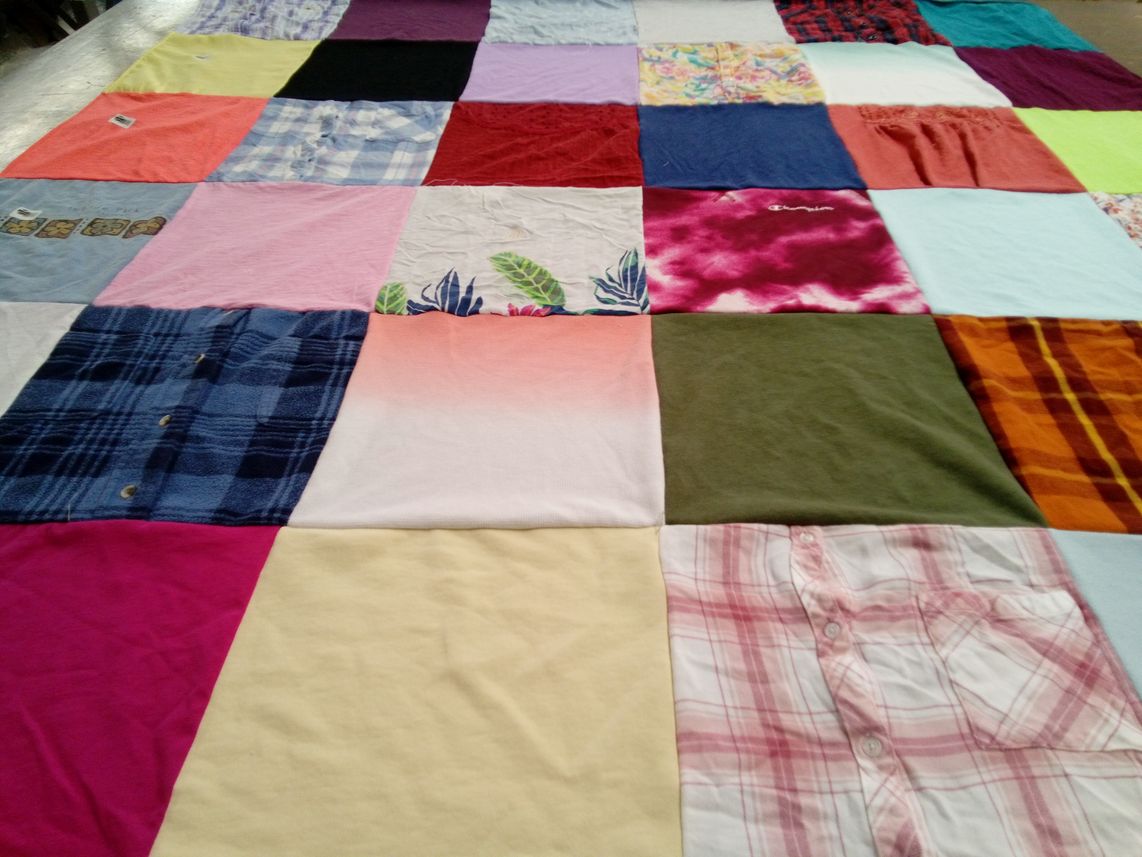 T-shirt quilt with quilting, crafting themes by James from CO