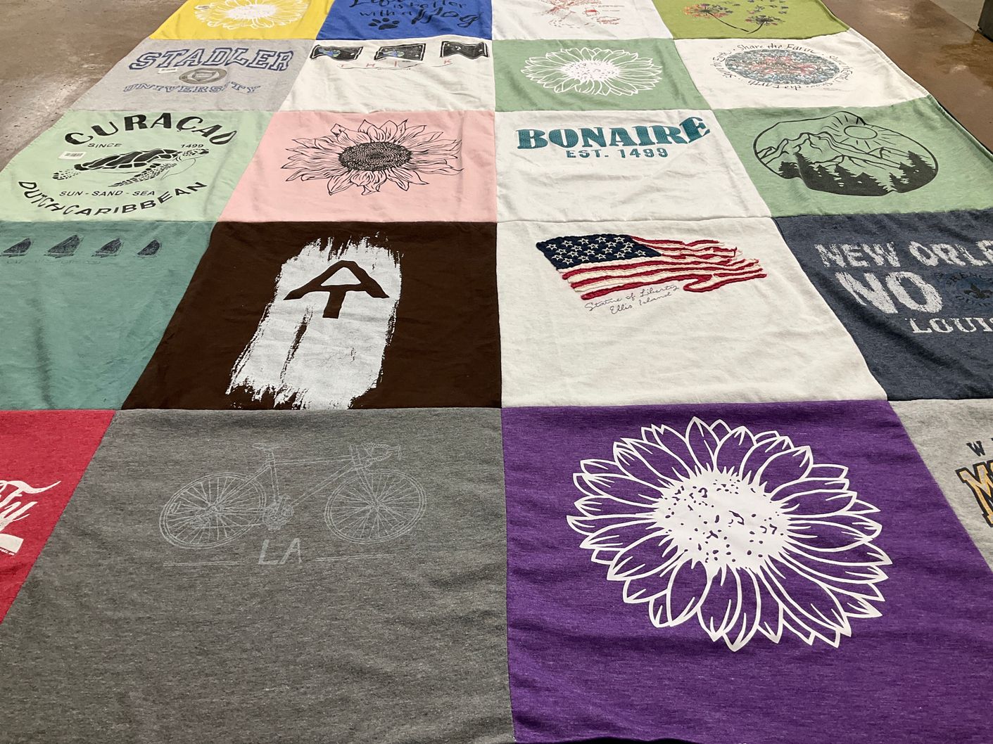 T-shirt quilt from stadler university by Linda from LA