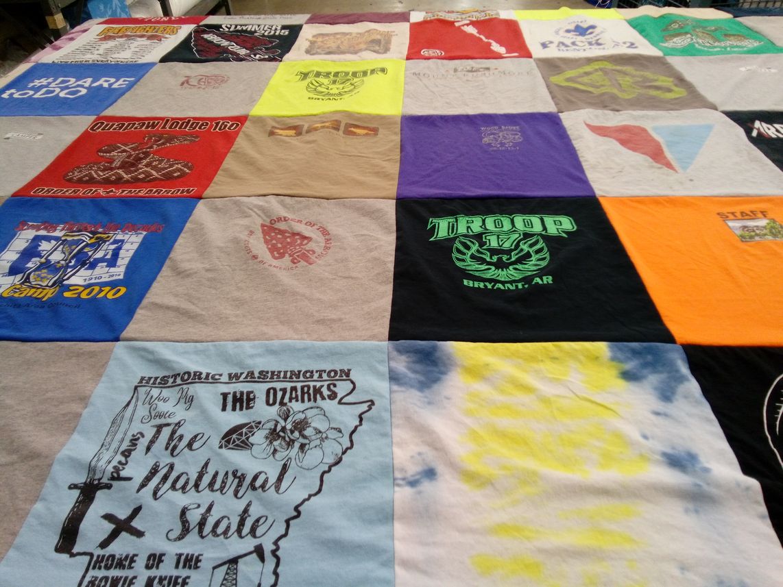 T-shirt quilt featuring troop 17 bryant ar by Parker from AR