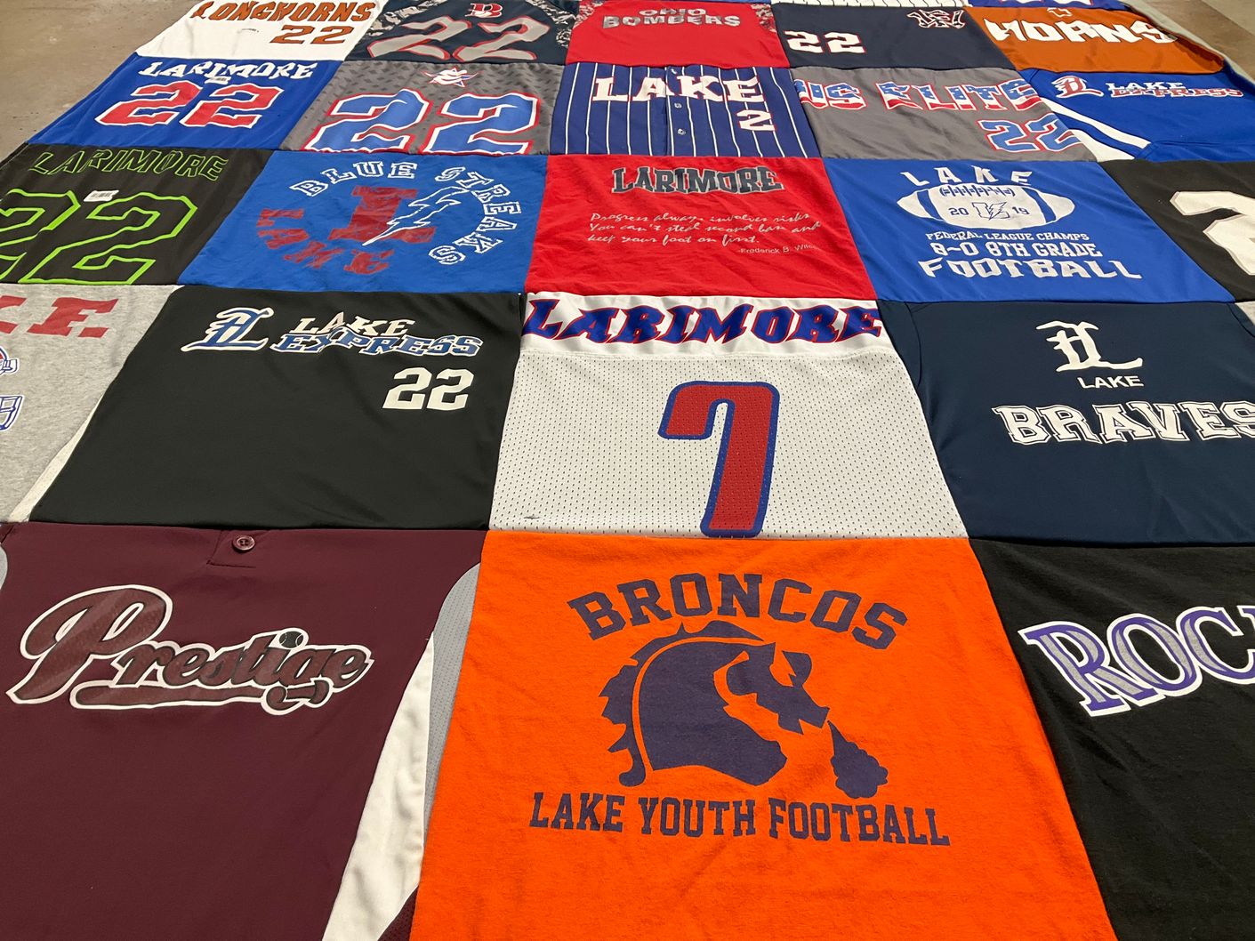 T-shirt quilt featuring lake express, lake braves by Donald from OH
